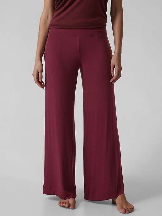 Image number 1 showing, Well Rested Rib Sleep Wide Leg Pant