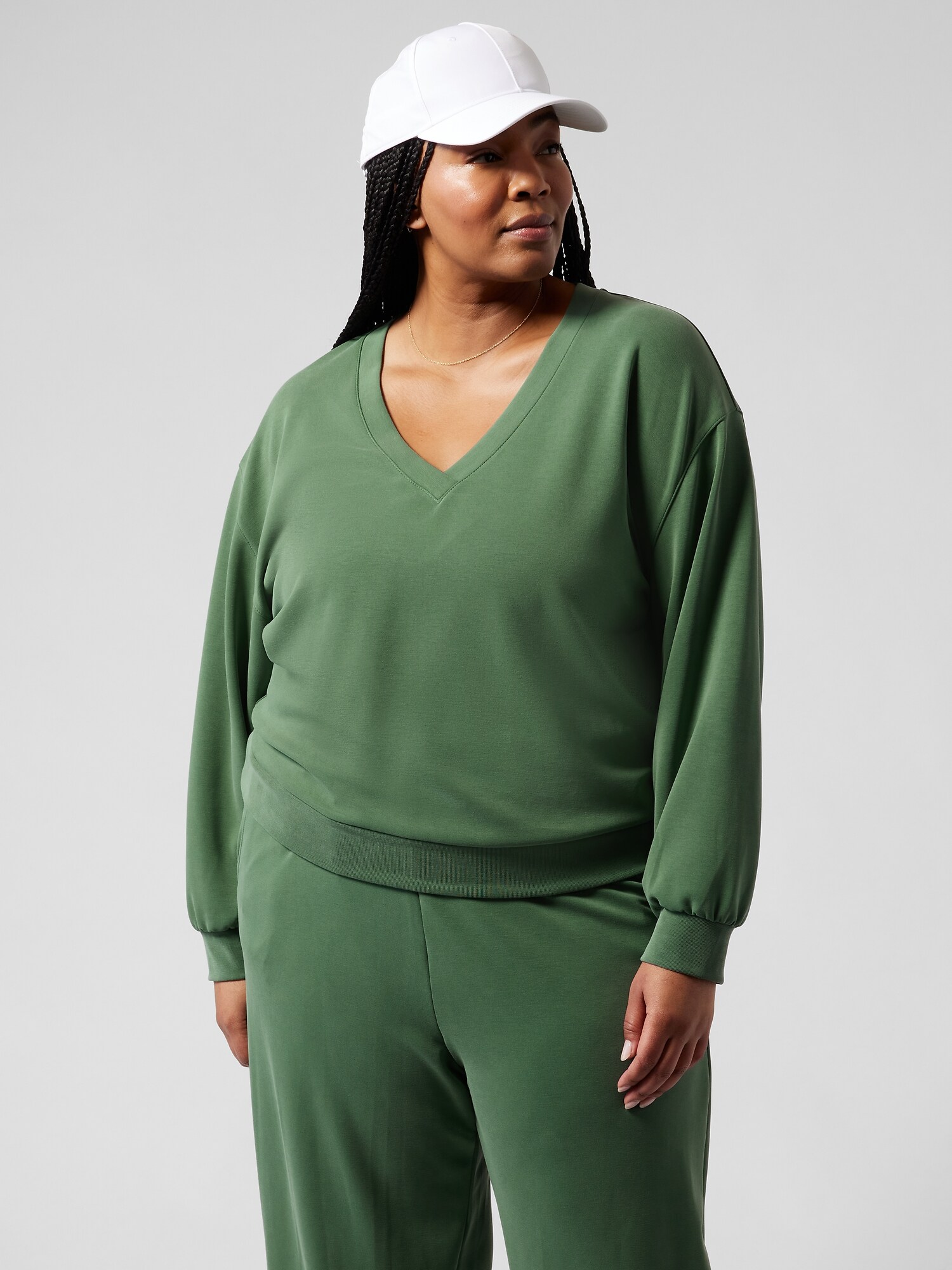 Seasoft V-Neck Sweatshirt | Athleta