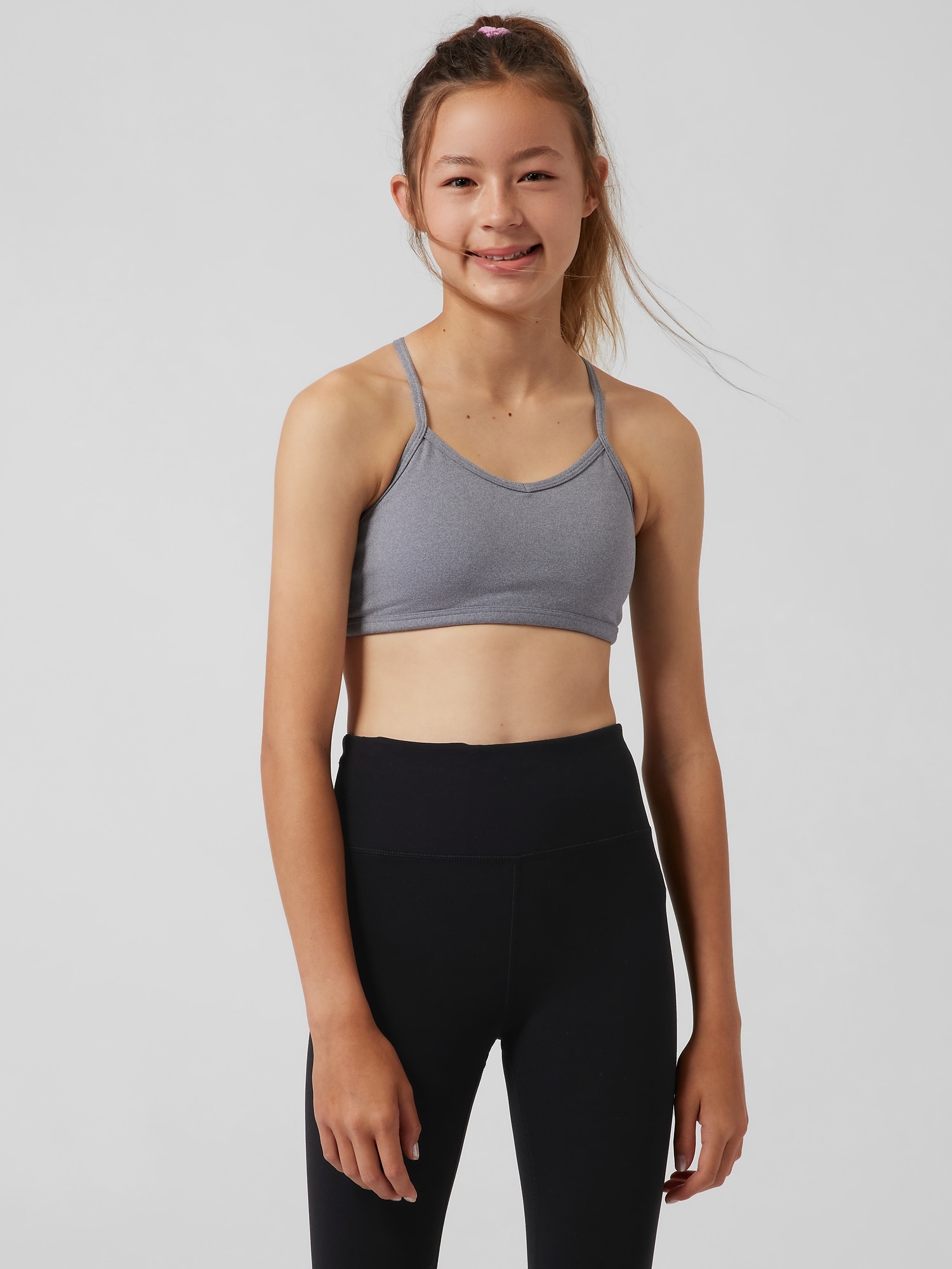 Athleta Girl All Day Bra gray. 1