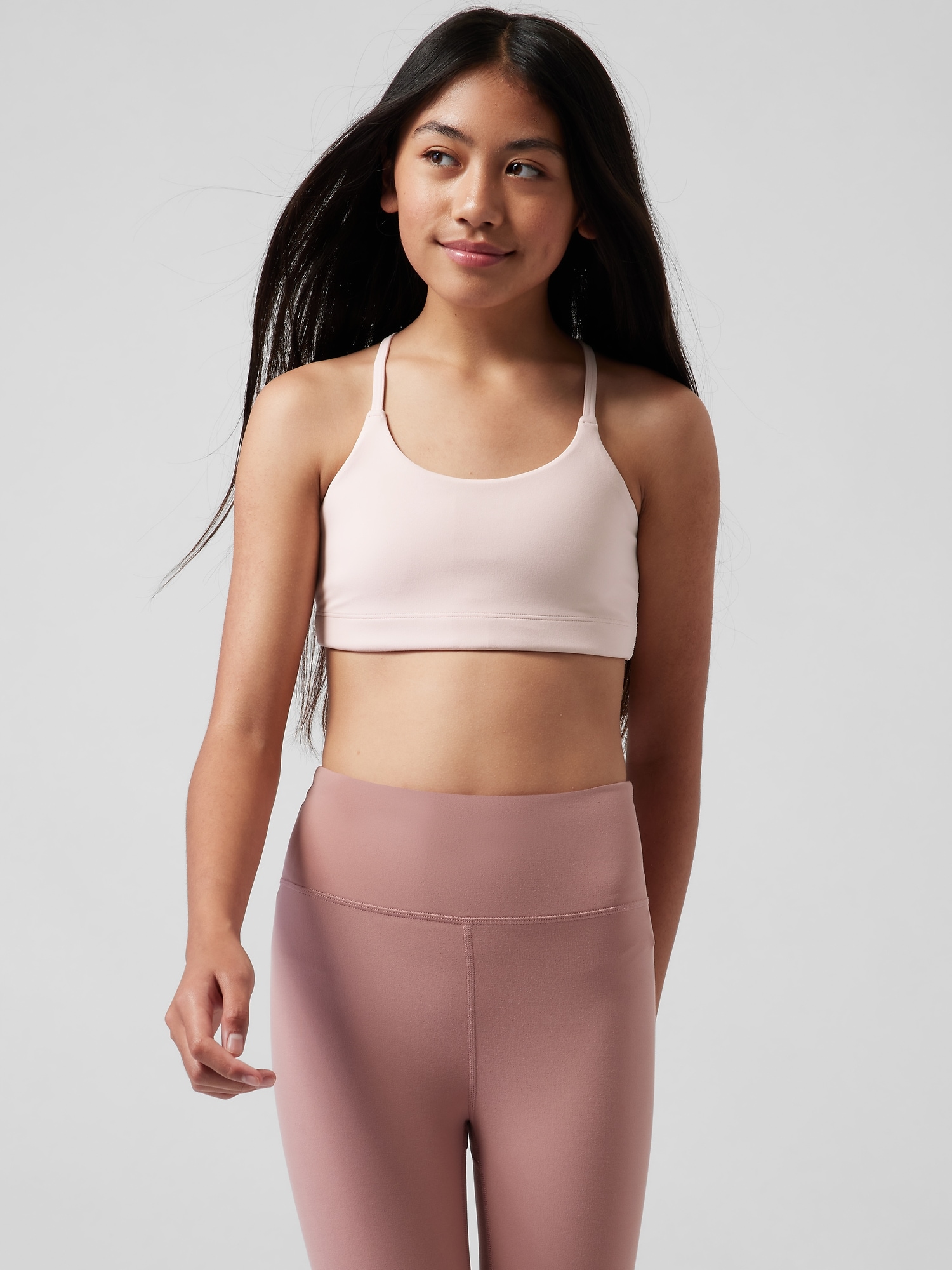 Athleta Girl Take it Easy Bra pink. 1