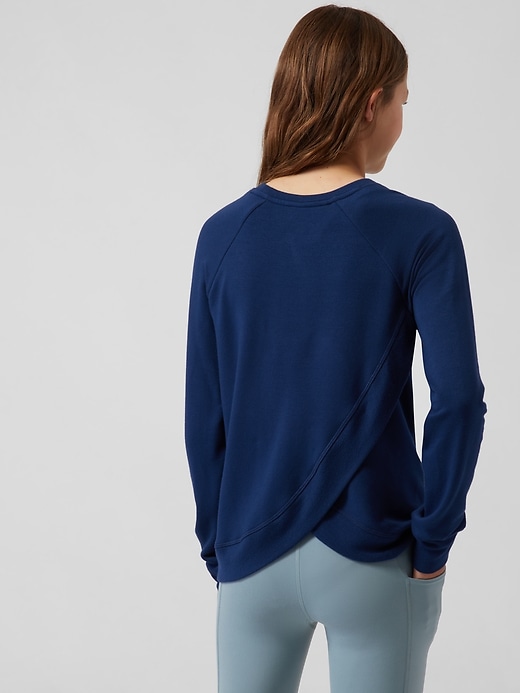 Image number 2 showing, Athleta Girl Cozy Cross Your Fingers Sweatshirt