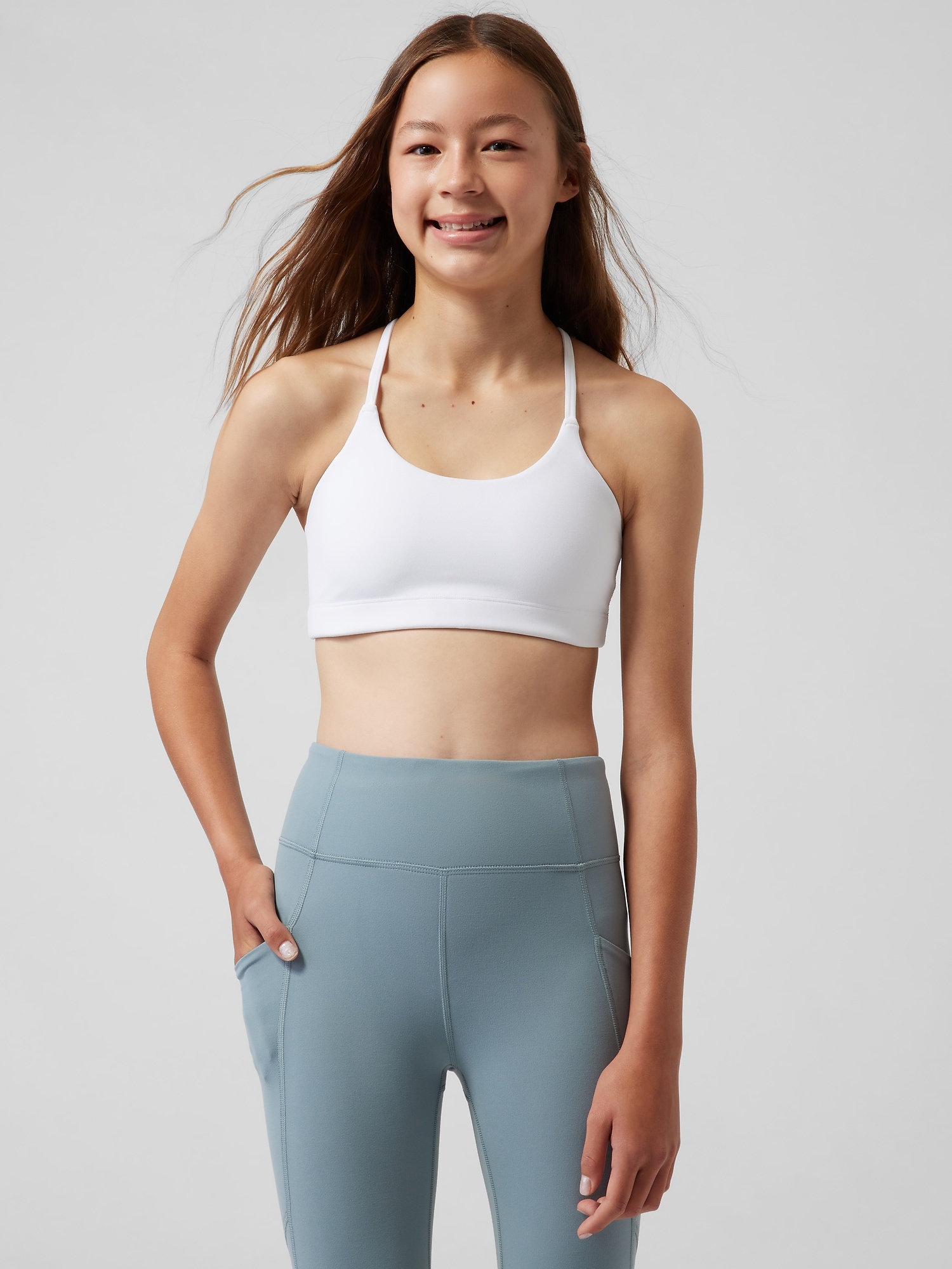 Athleta Girl Take it Easy Bra white. 1