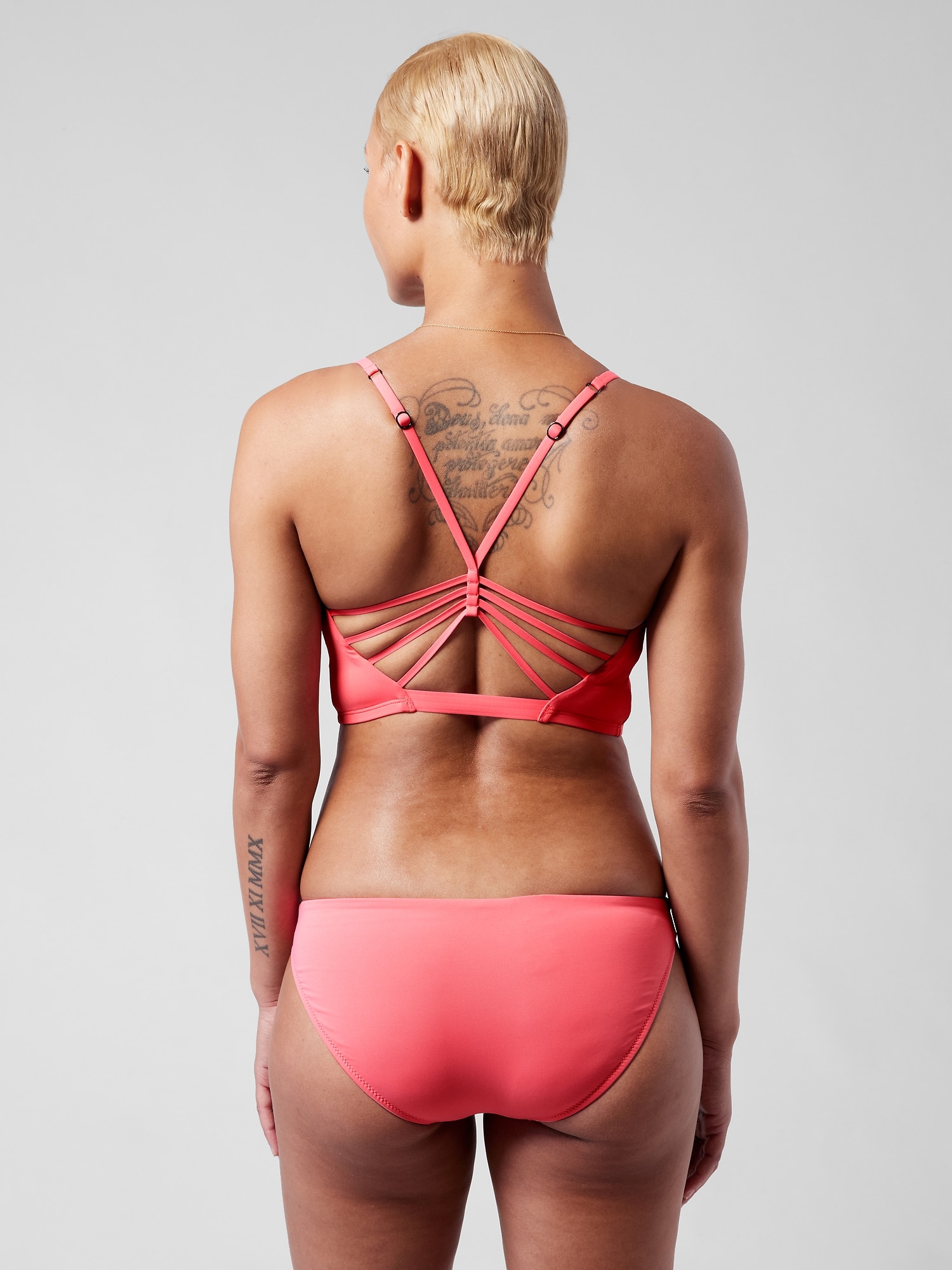 Athleta Ventura Crop Bikini Top D&#45DD pink. 1