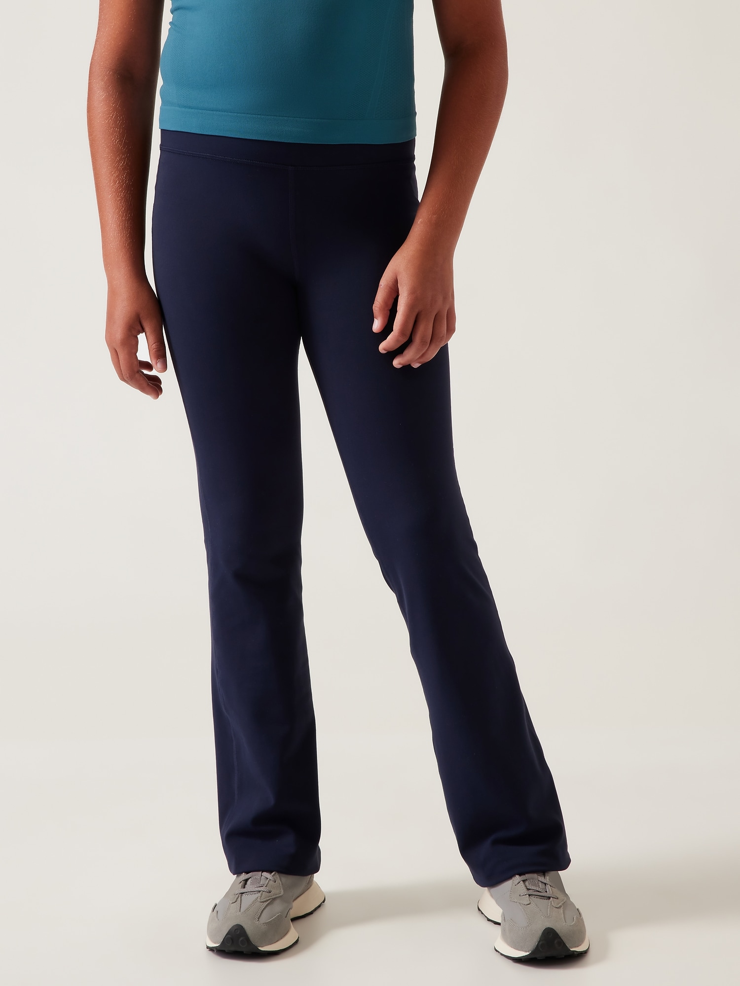 Athleta Girl High Rise Chit Chat Flare Pant blue. 1