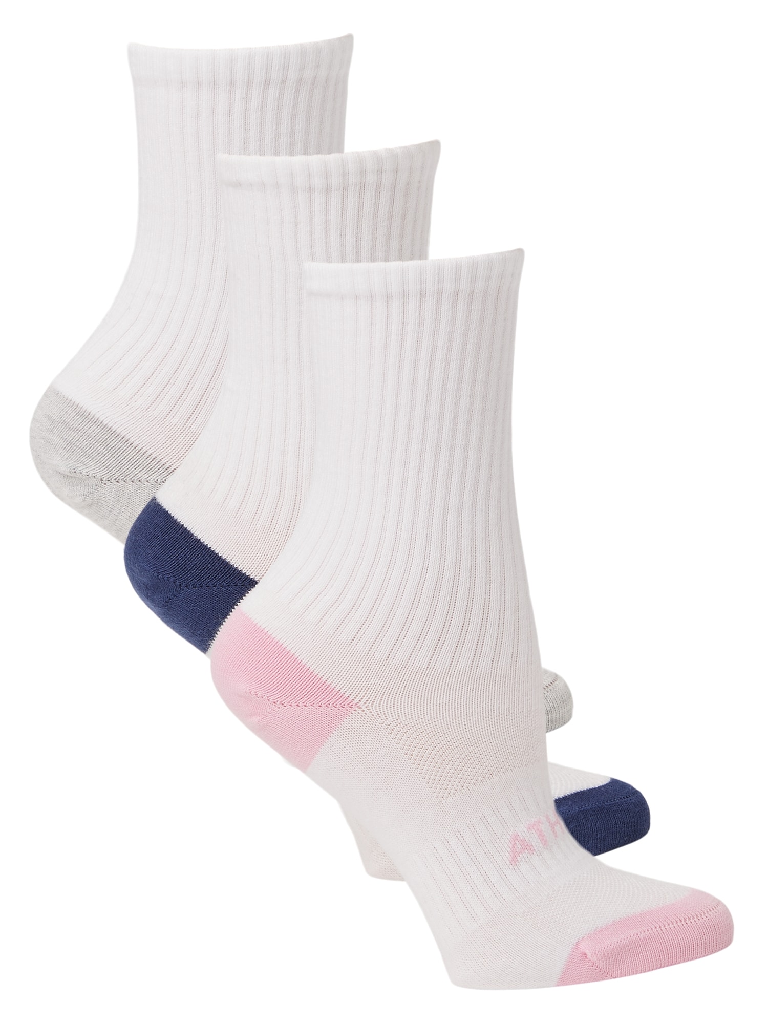 Athleta Uniform Crew Sock 3-Pack white. 1