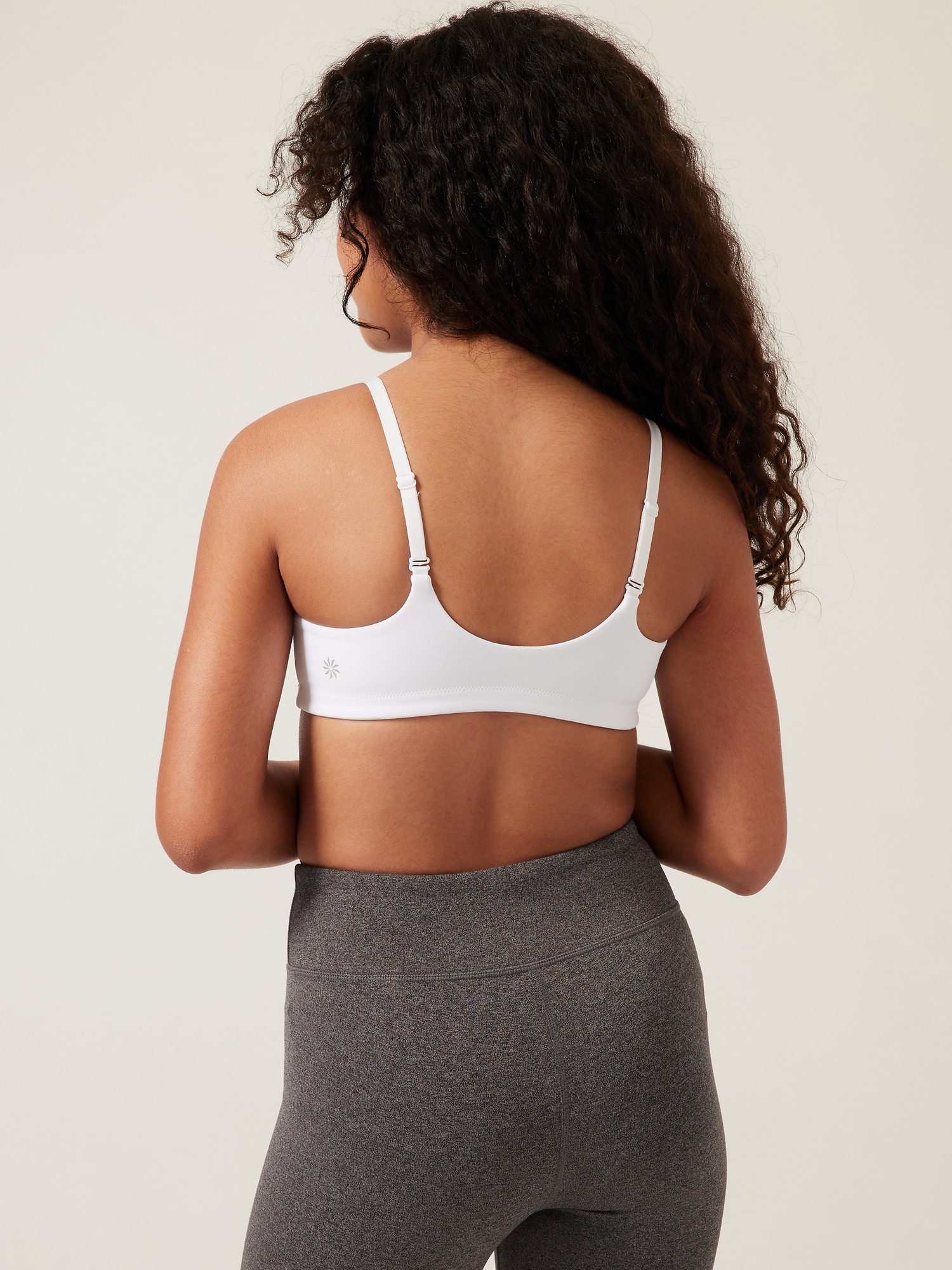 Athleta Girl Just Right Adjustable Bra white. 1