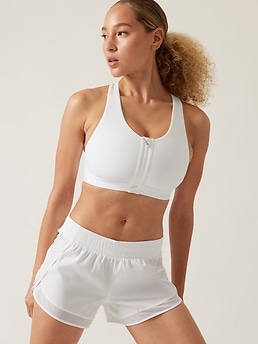 Summer-Flex Zip Up Sports Bra White – Moda Active