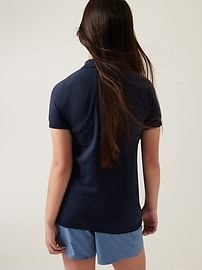 Image number 2 showing, Athleta Girl Power Up Seamless Short Sleeve Polo