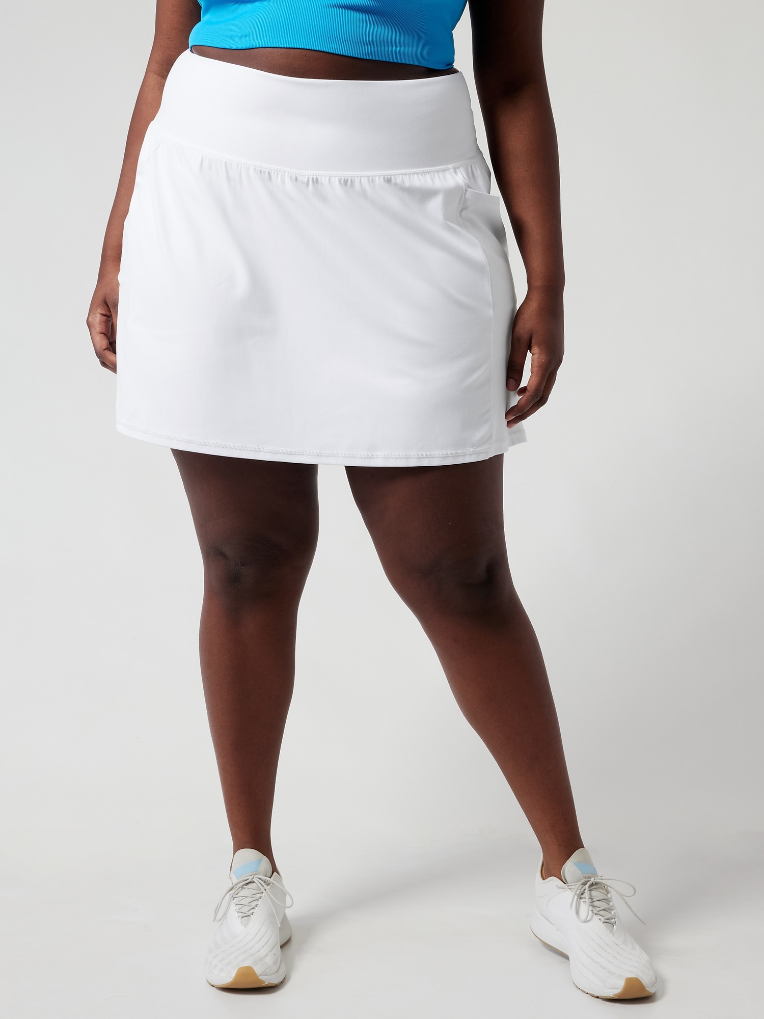 Athleta Salutation Stash High Rise 16 1/2 Skort white. 1