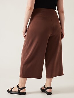 Soft Surroundings 100% Acetate Buttery Smooth Brown Wide Leg Pants Womens  Large