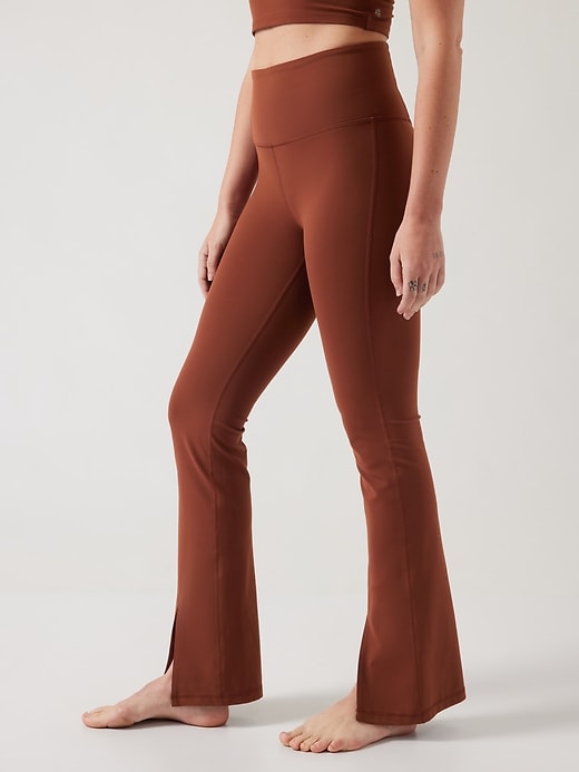  Lpmadey Women's Flare Yoga Pants Solid Front Slit