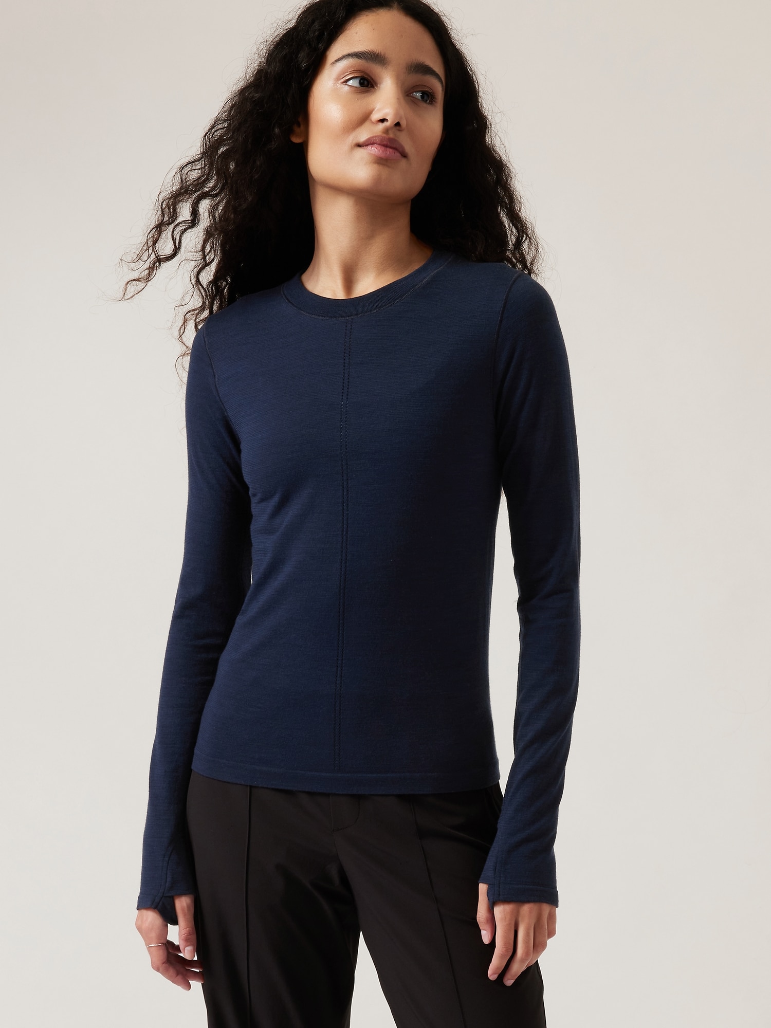 Athleta Ascent Seamless Top blue. 1