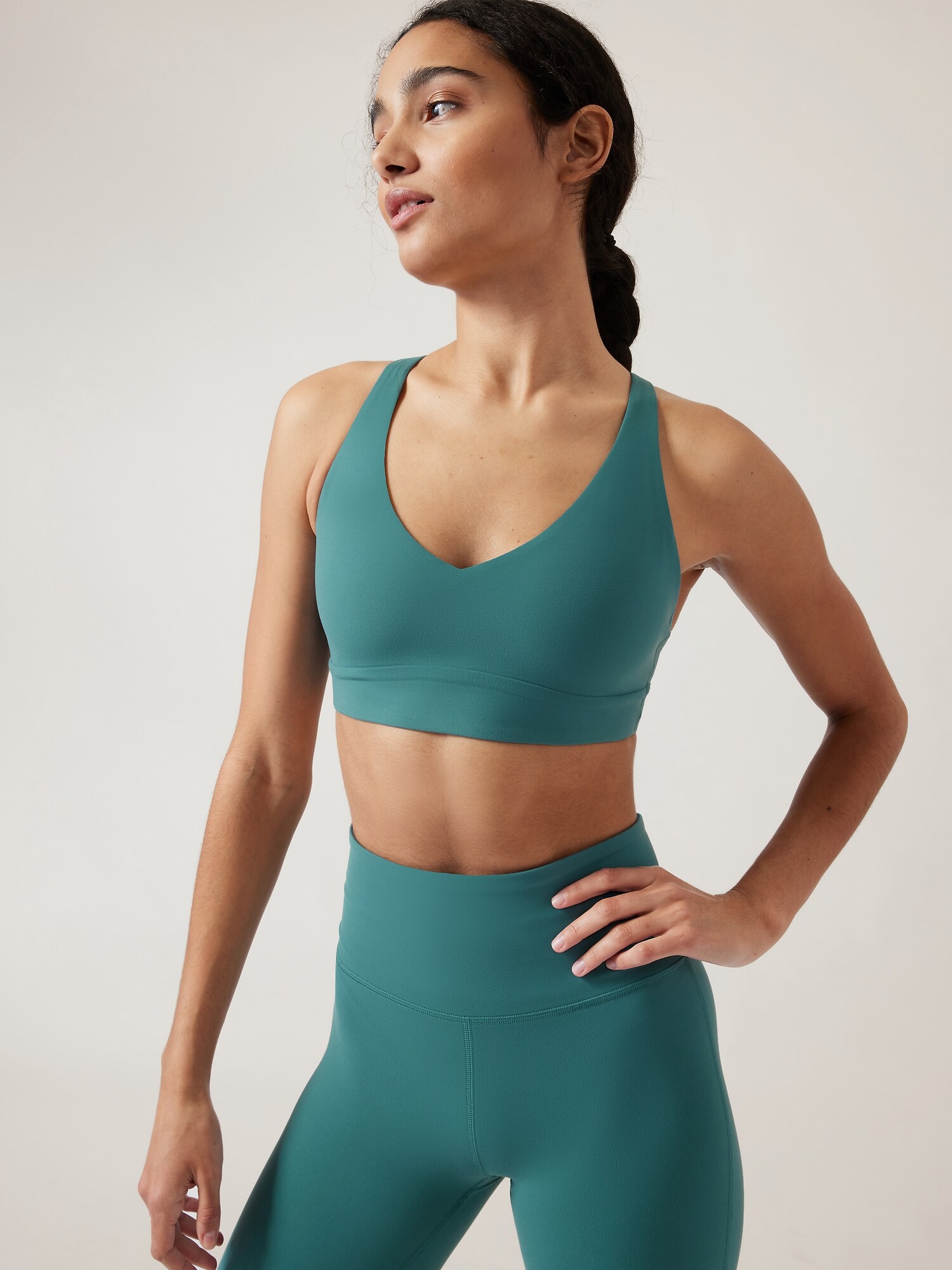 Athleta Solace Bra A&#45C green. 1