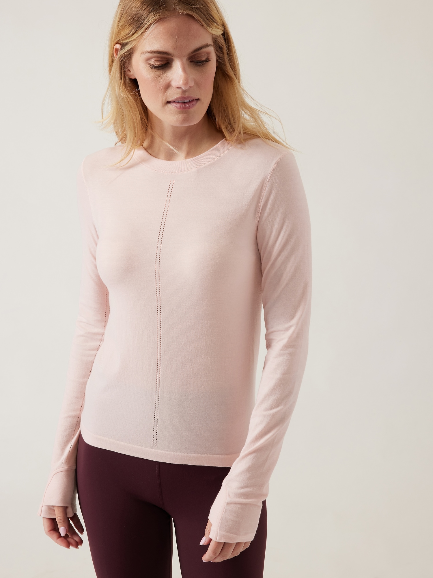 Athleta Ascent Seamless Top pink. 1