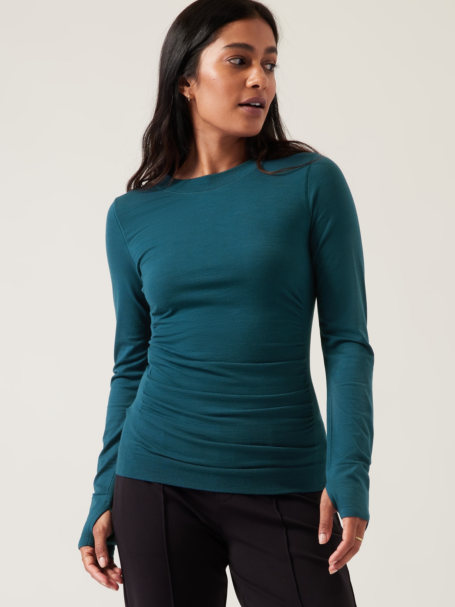 Athleta Foresthill Ascent Seamless Top blue. 1