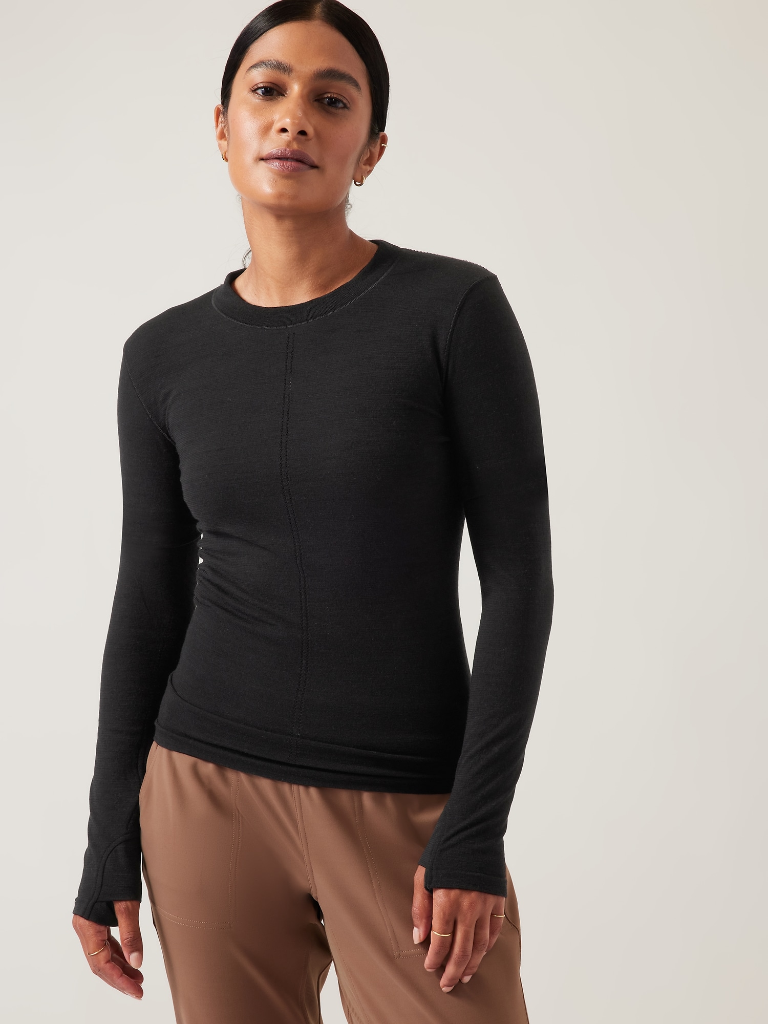 Athleta Ascent Seamless Top black. 1