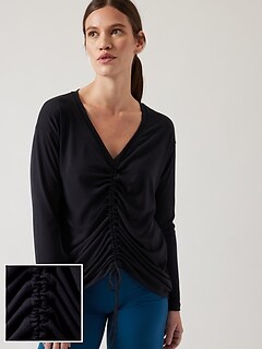 Crossover Ruched Top
