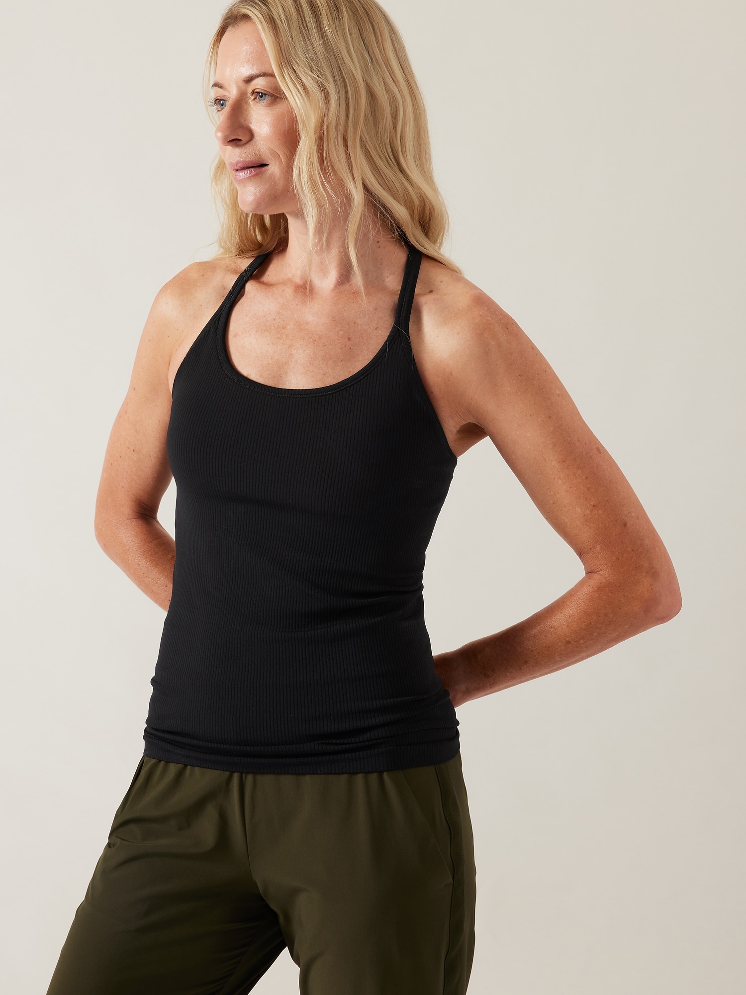 Athleta Renew Built-In Bra Tank A-C black. 1