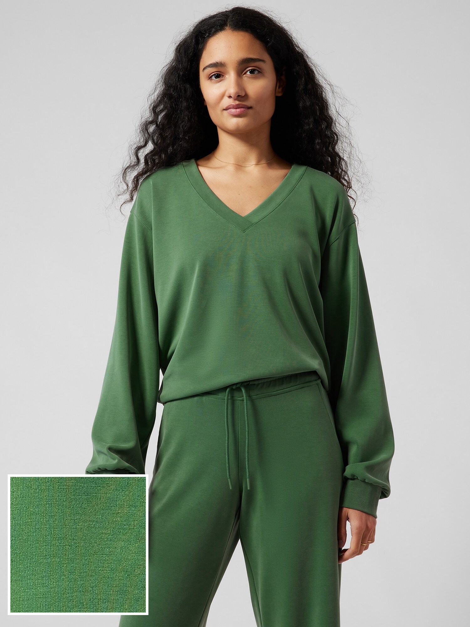 Seasoft V-Neck Sweatshirt | Athleta