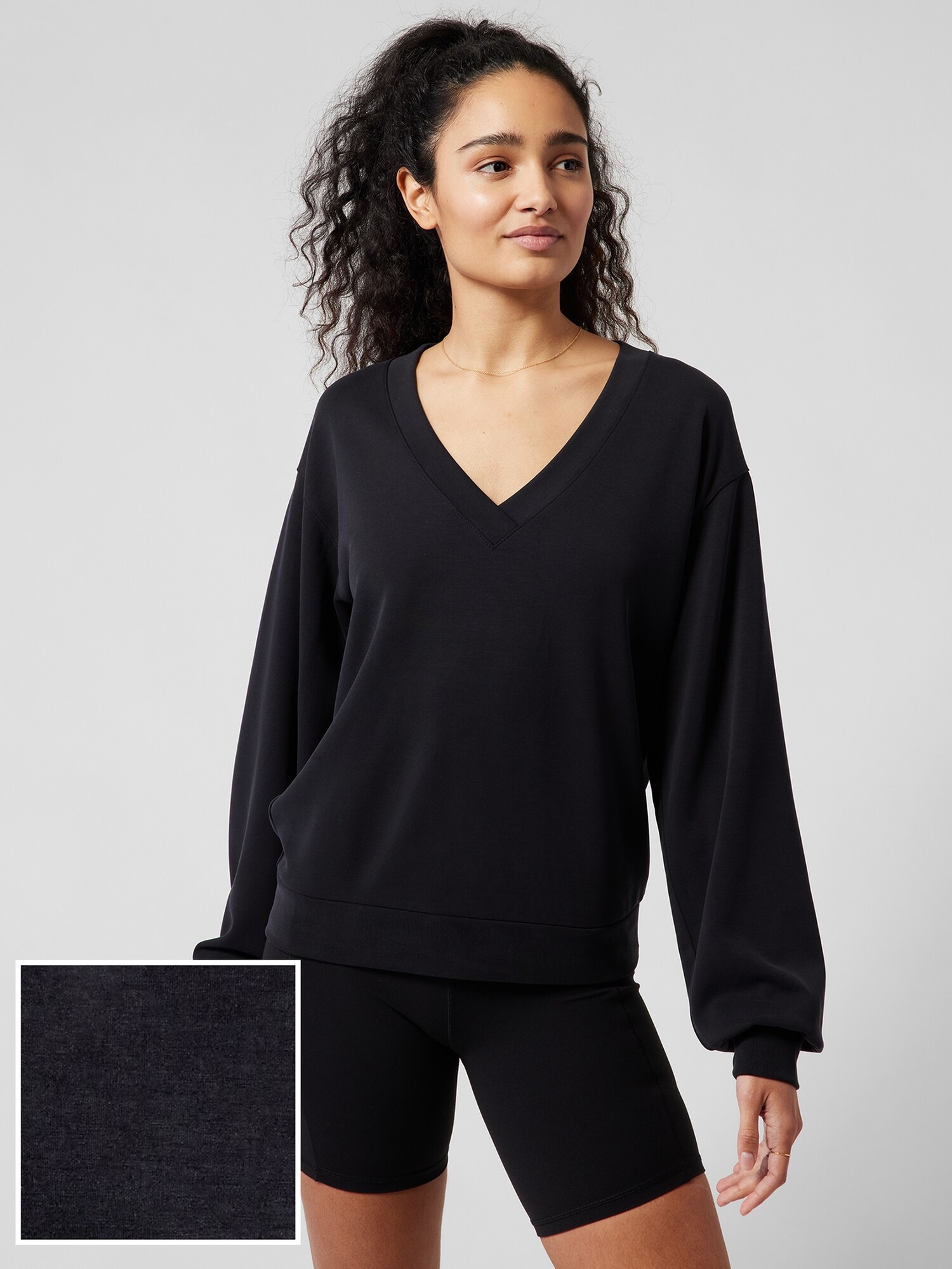 Seasoft V Neck Sweatshirt Athleta
