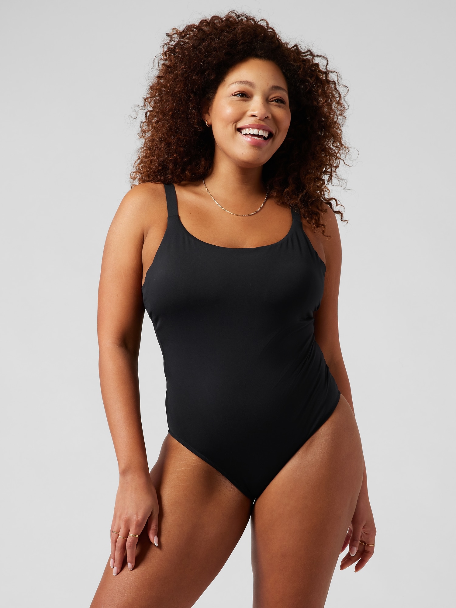 Athleta Hermosa One Piece Swimsuit black. 1