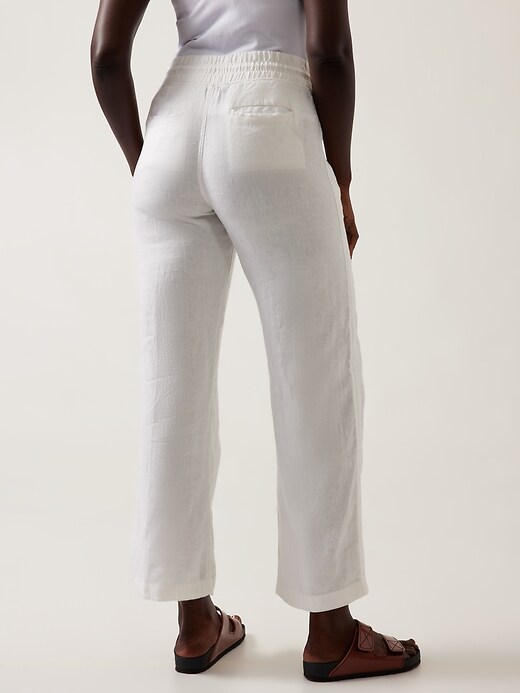 L'image numéro 5 présente Pantalon jambe large en lin Cabo
