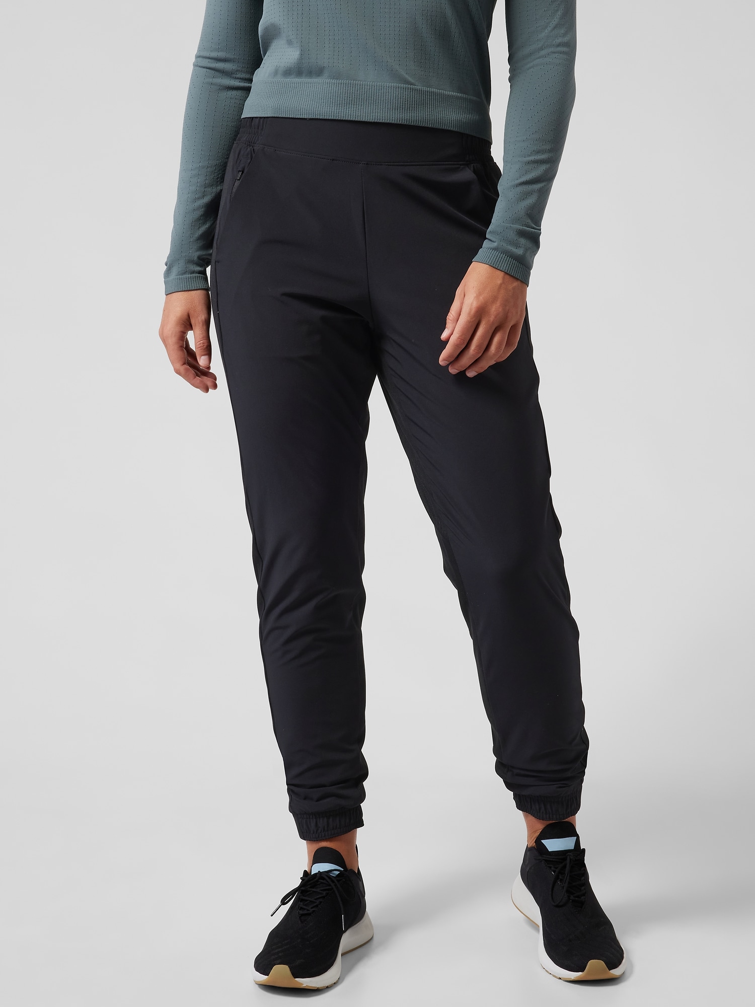 Athleta Brooklyn Lined Jogger black. 1