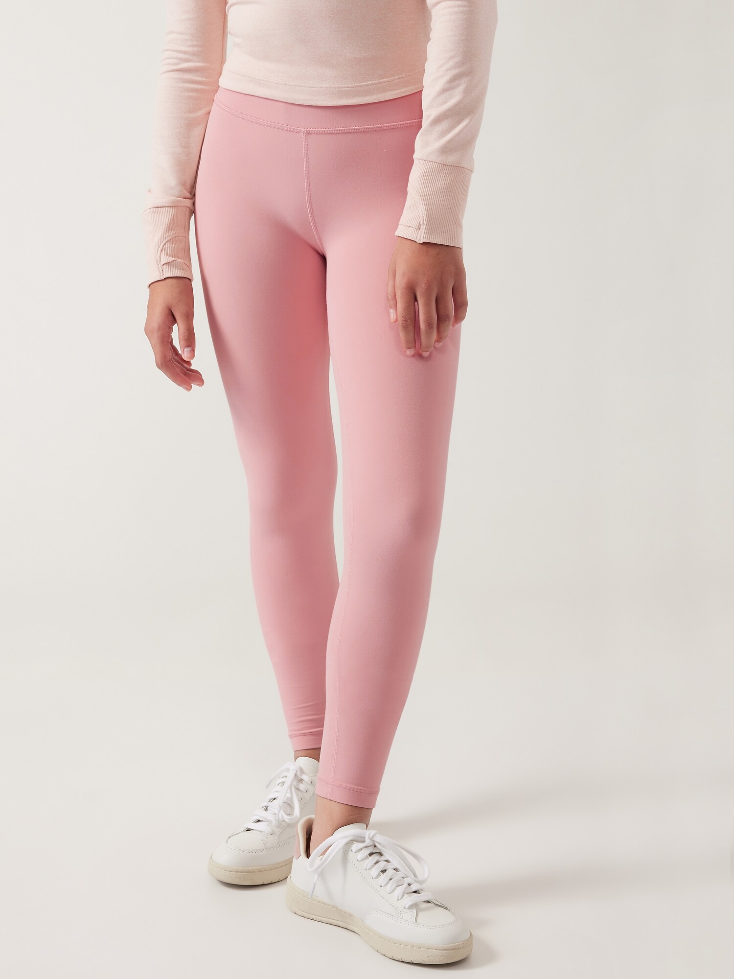 Athleta Girl High Rise Powervita Chit Chat Tight pink. 1