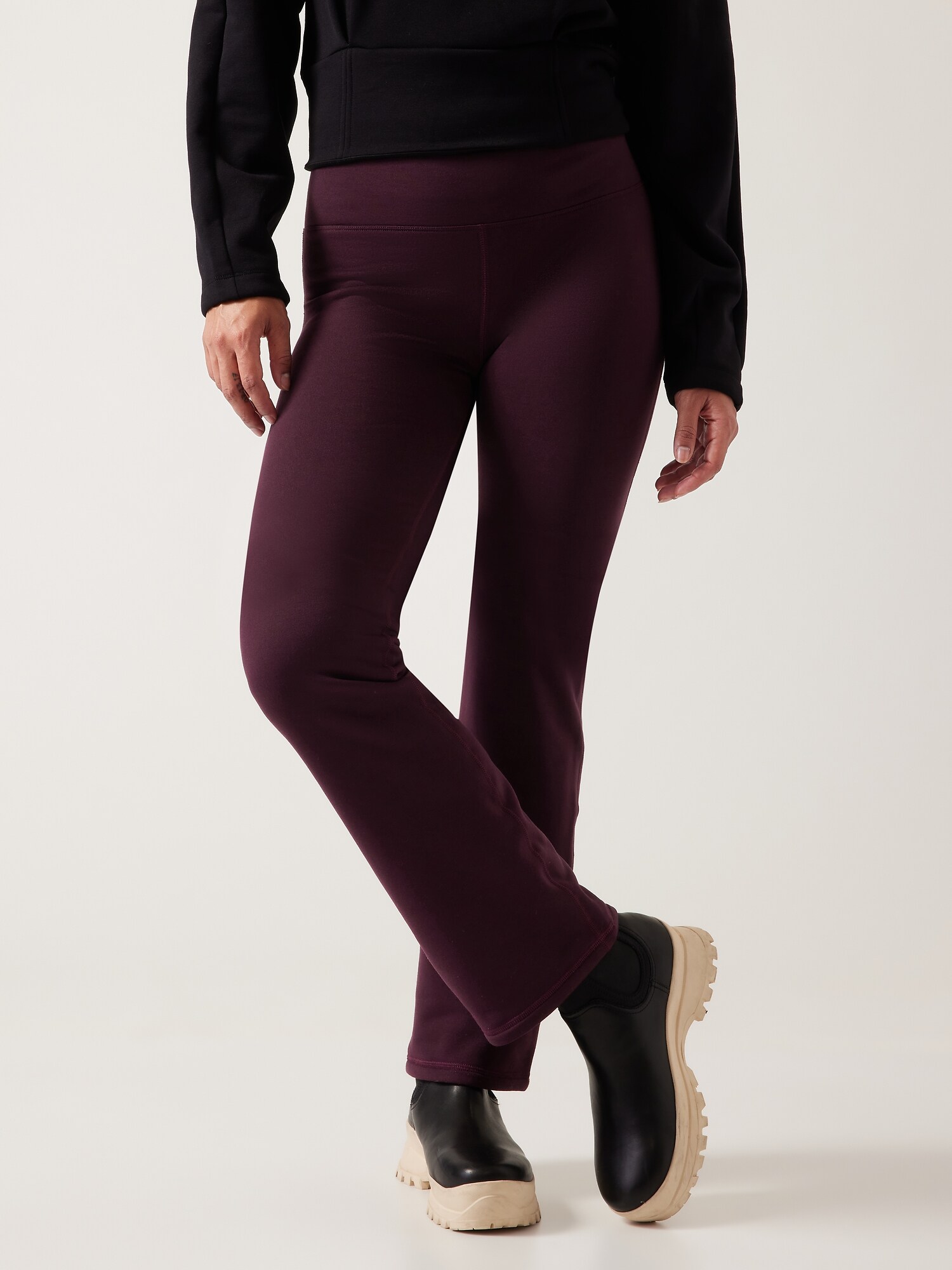 Athleta Altitude Pant in Polartec&#174 Power Stretch&#174 red. 1