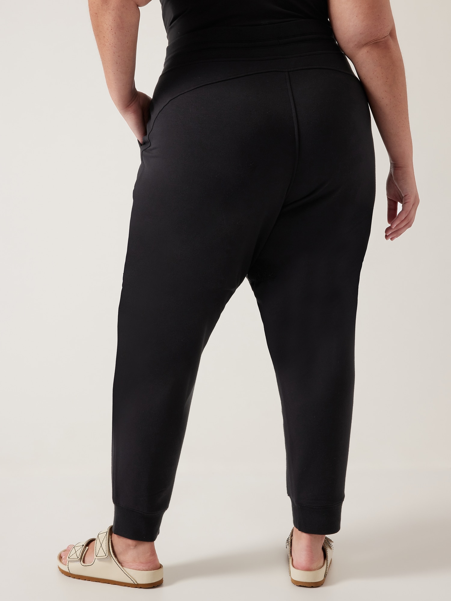 Athleta La Viva Black Drawstring Jogger Pants #964562, Size 10