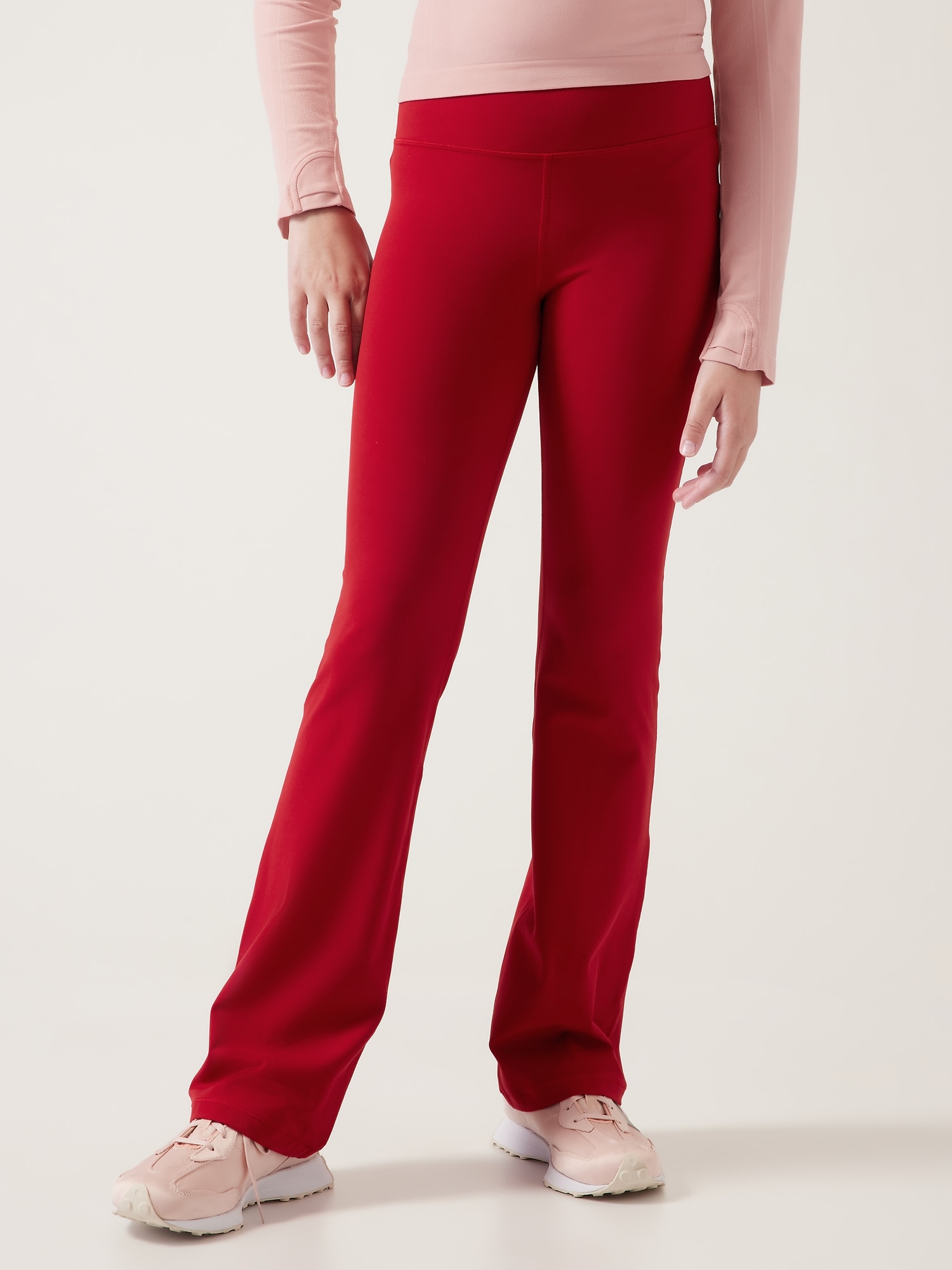 Athleta Girl High Rise Chit Chat Flare Pant red - 986583073