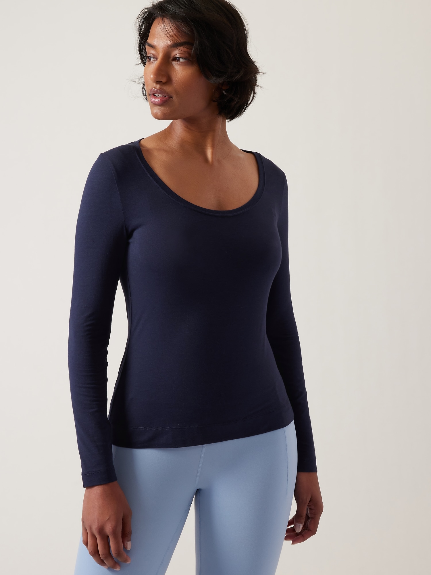 Athleta Outbound Scoop Neck Top blue. 1