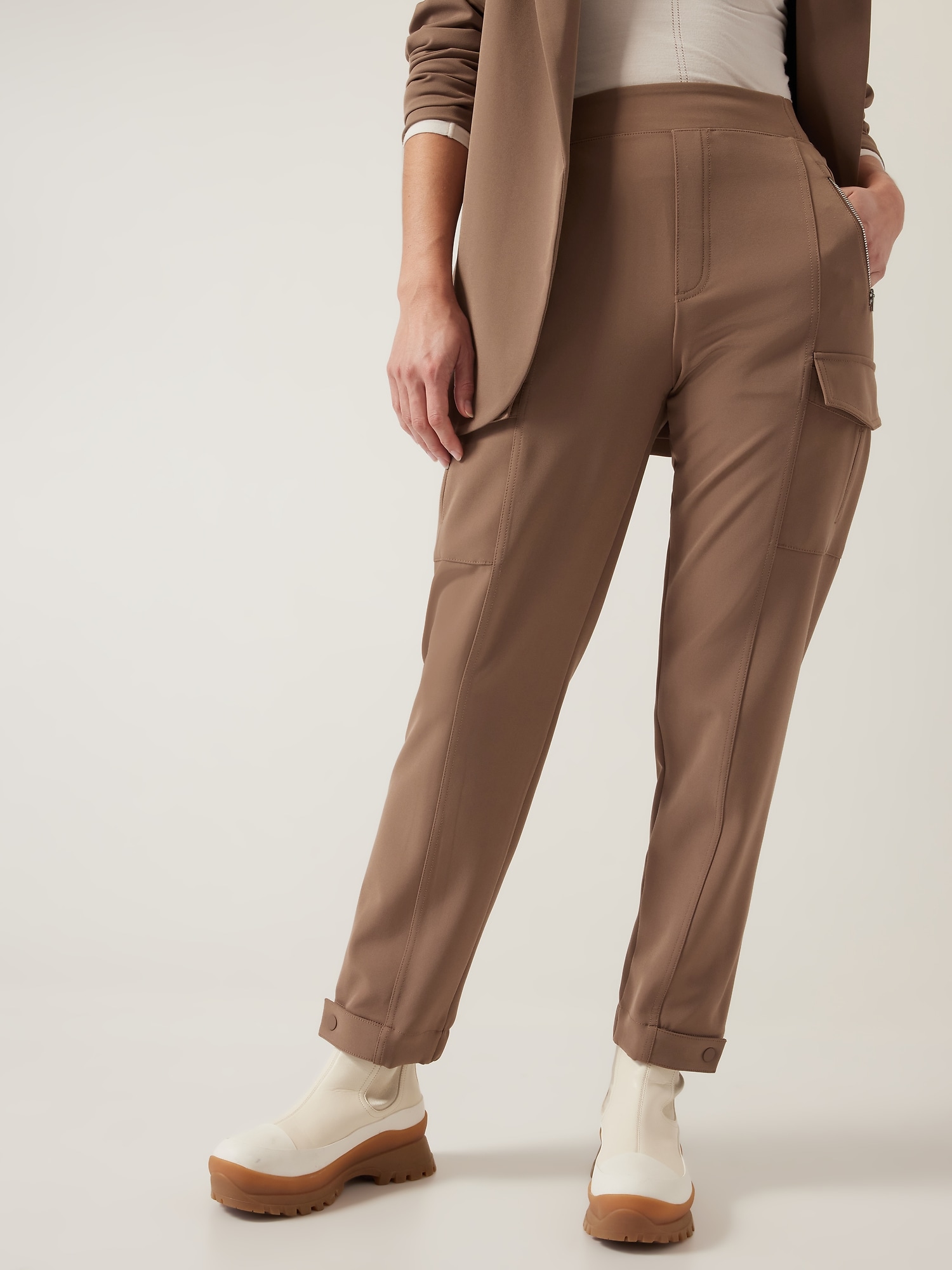 Athleta Endless Cargo Pant beige. 1