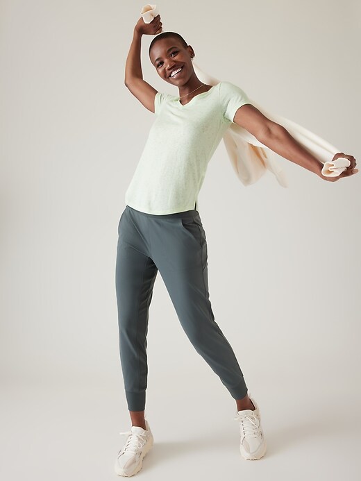 Image number 2 showing, Breezy Striped Scoop V Tee