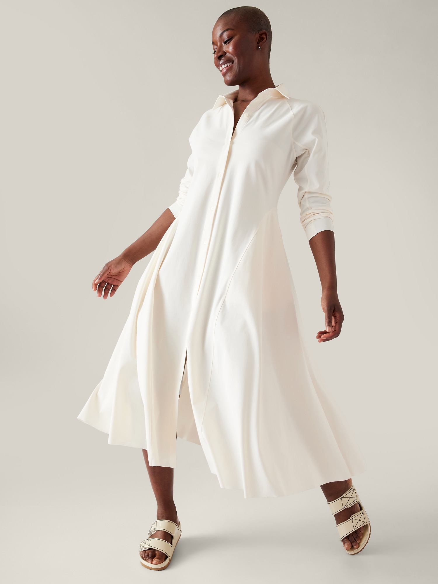 Athleta Cosmic Layer Dress white. 1