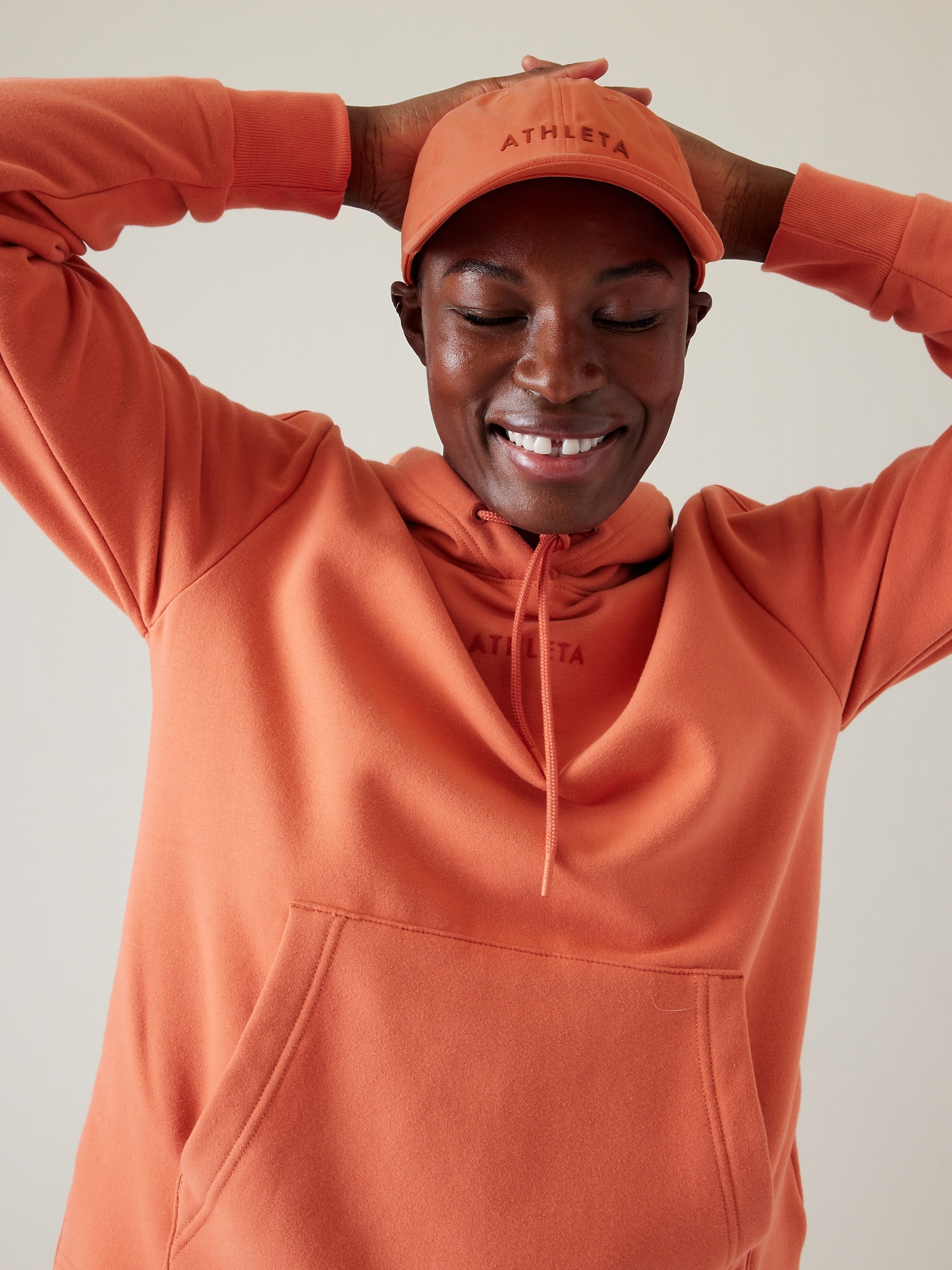 Athleta Relaxed Cap orange. 1