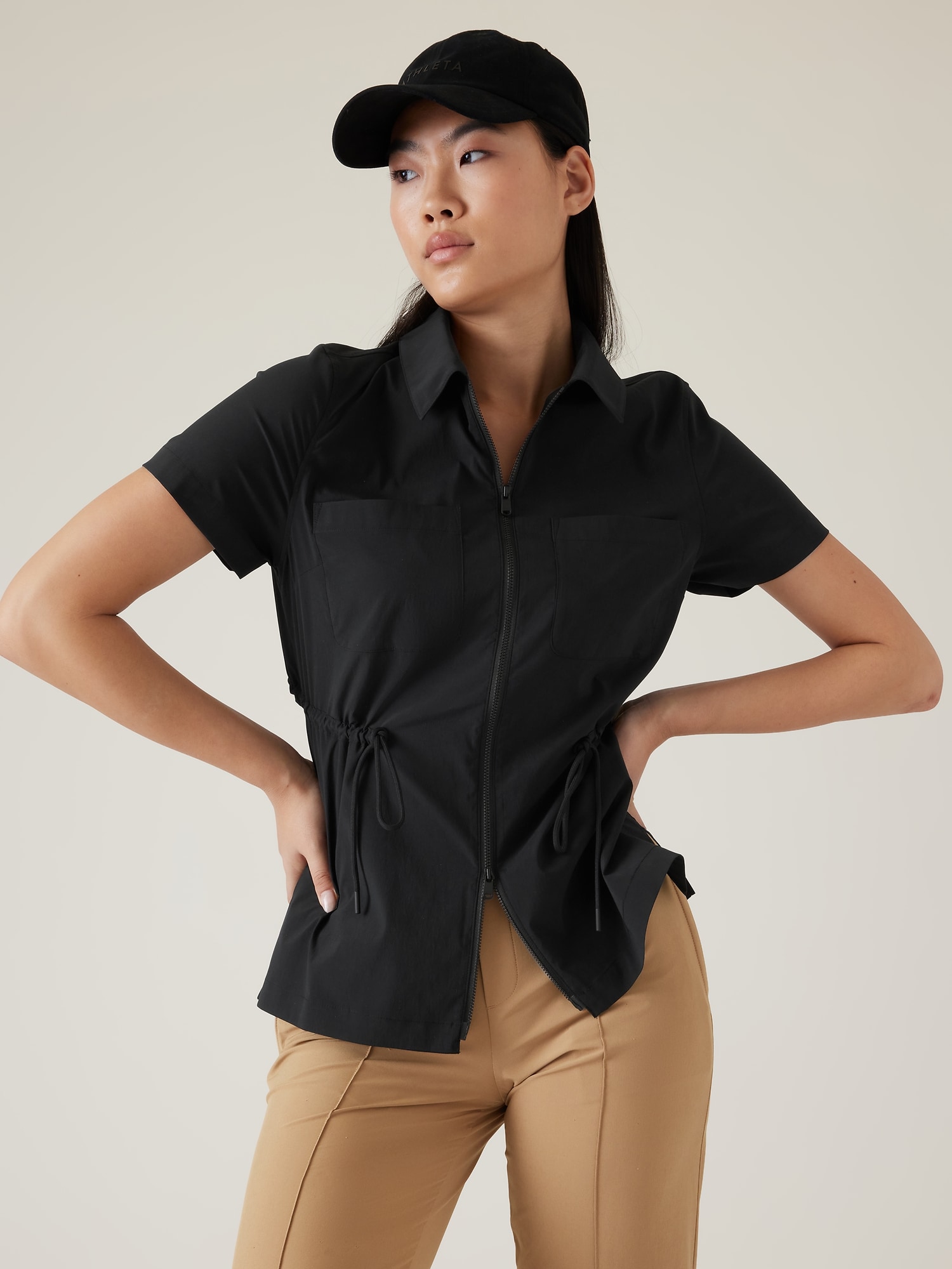 Athleta Advantage Cinch Top black. 1