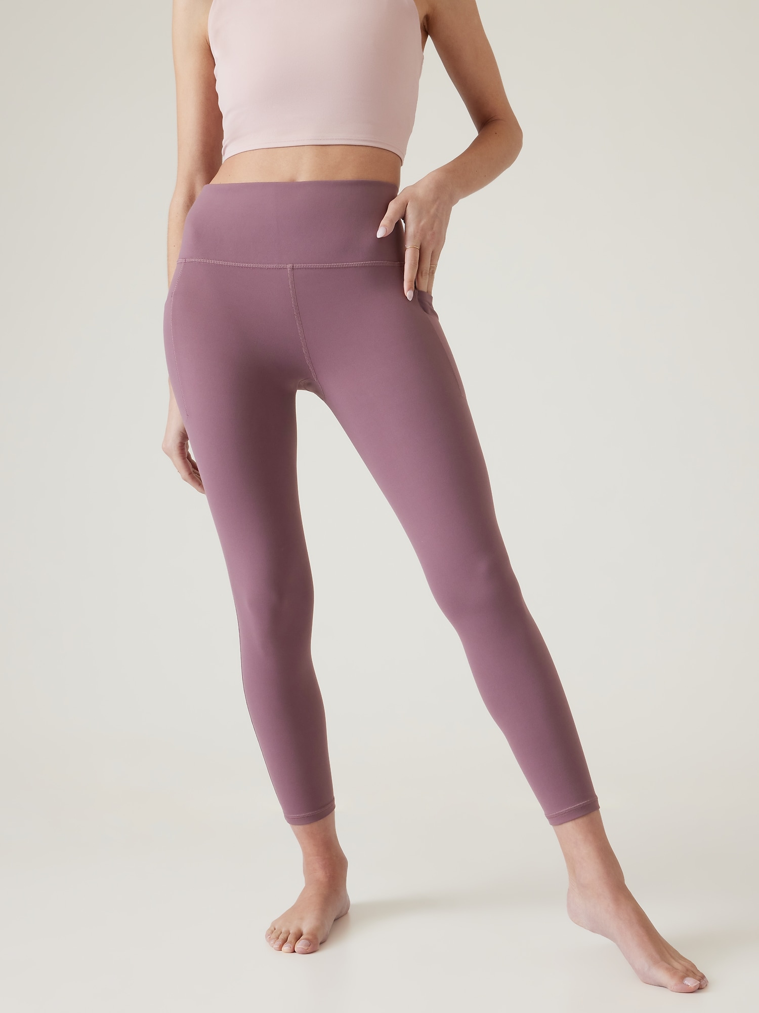 Athleta Salutation Stash 7/8 Tight pink. 1