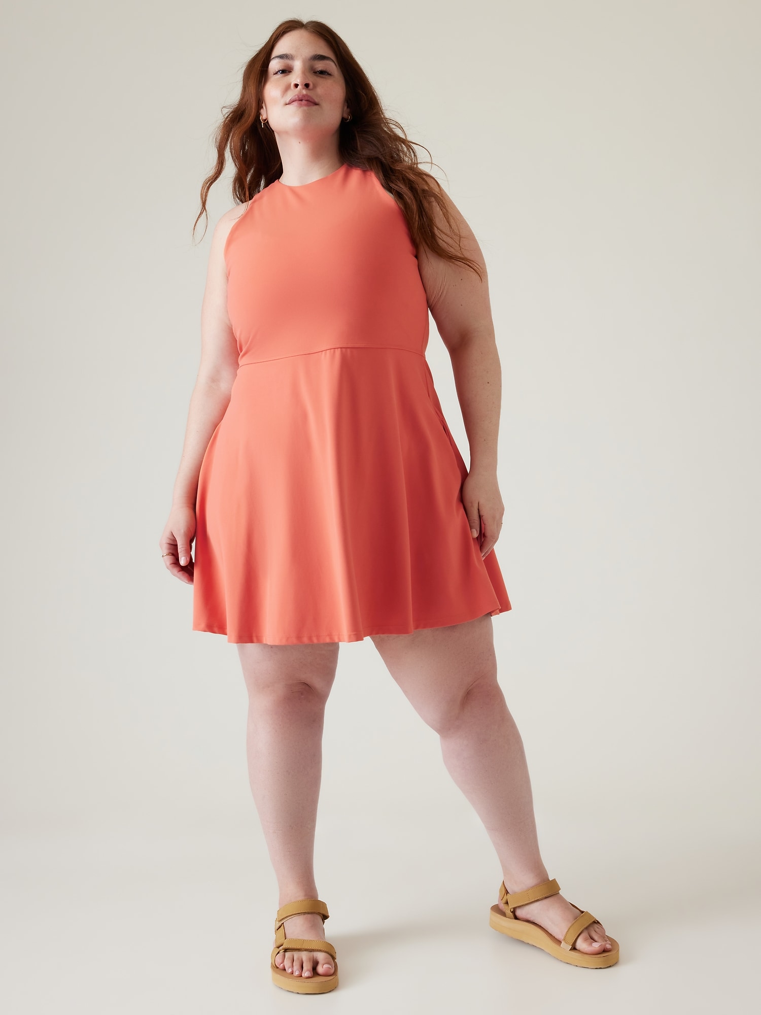 Athleta Conscious Dress orange. 1