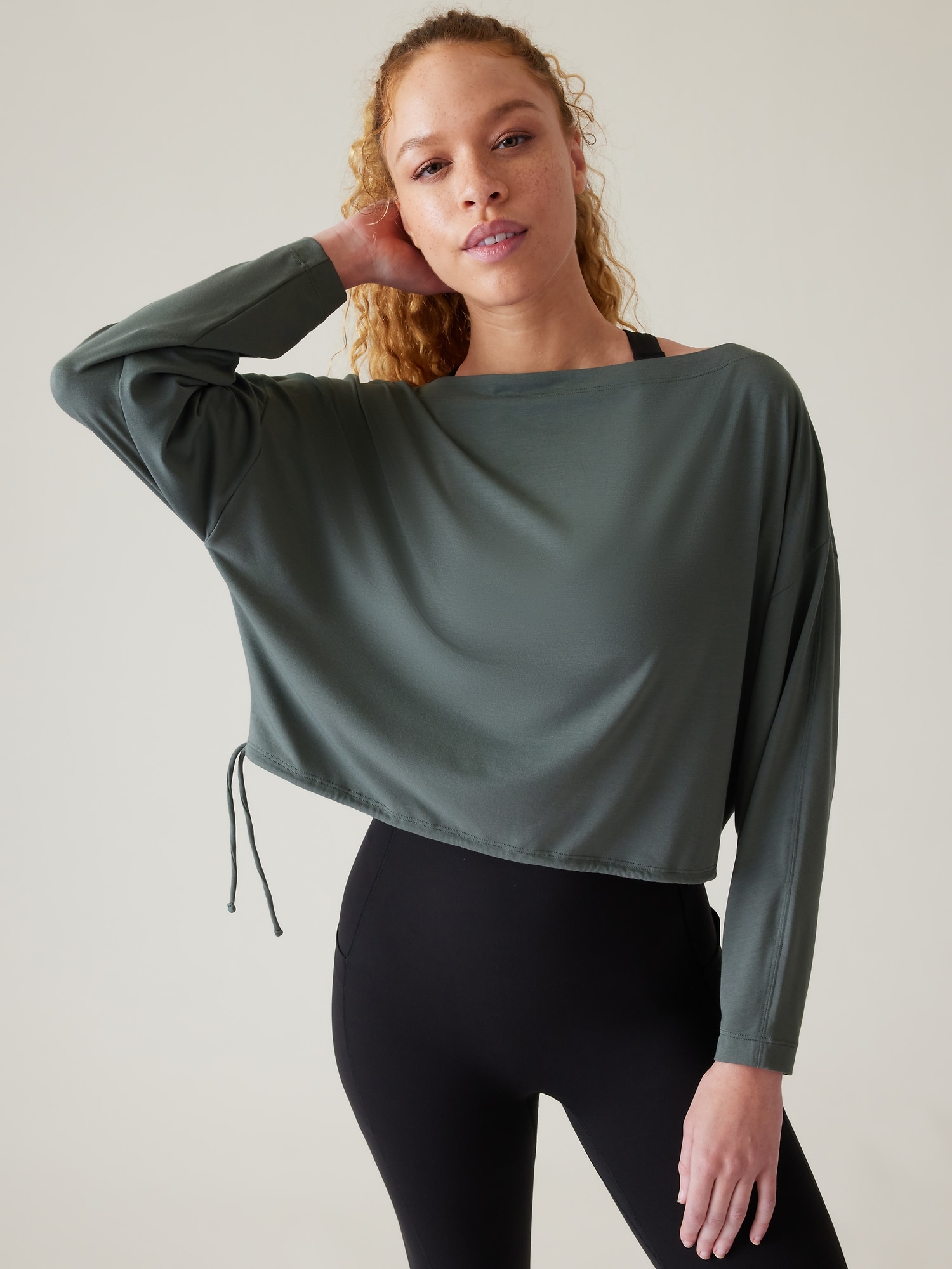 Athleta Cool Down Top green. 1