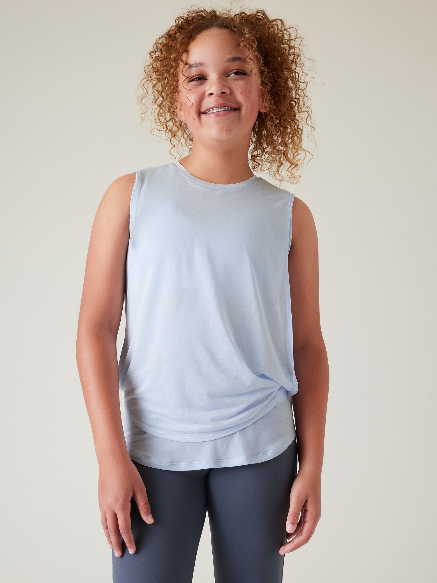 Athleta Girl Double Dutch Tank blue. 1