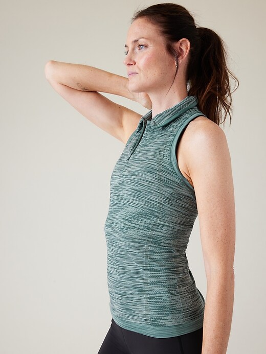Image number 4 showing, Momentum Seamless Polo Tank Space Dye