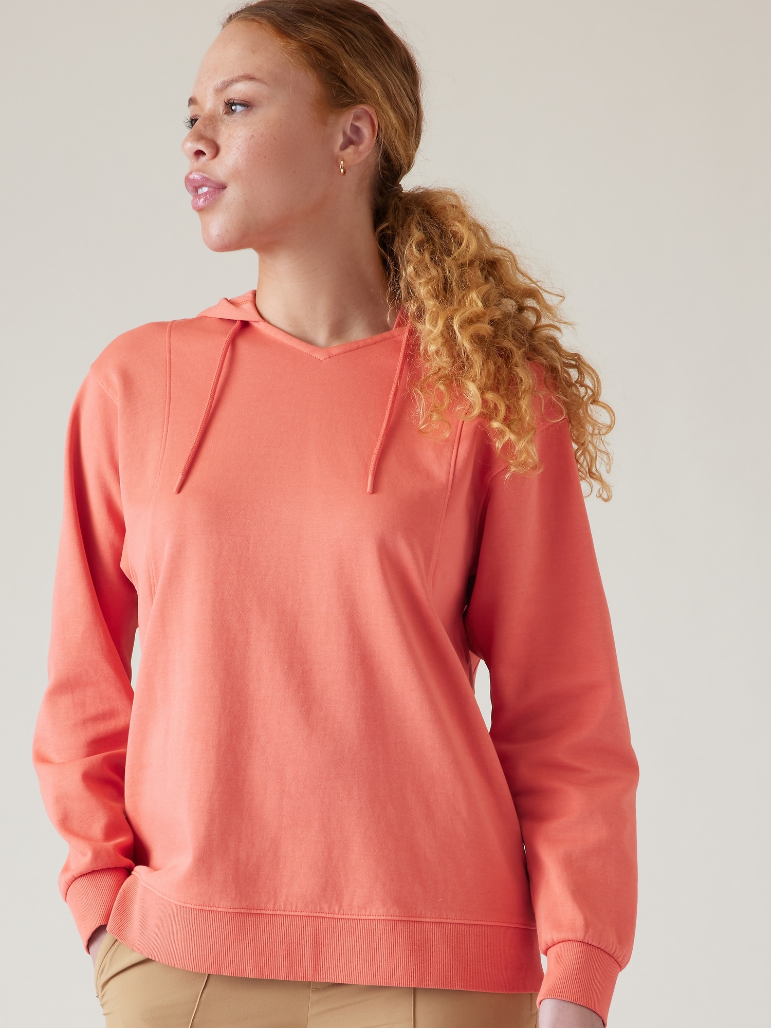 Athleta Sundown Hoodie Sweatshirt orange. 1