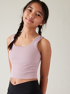 Athleta Girl Rise Above Rib Crop Tank