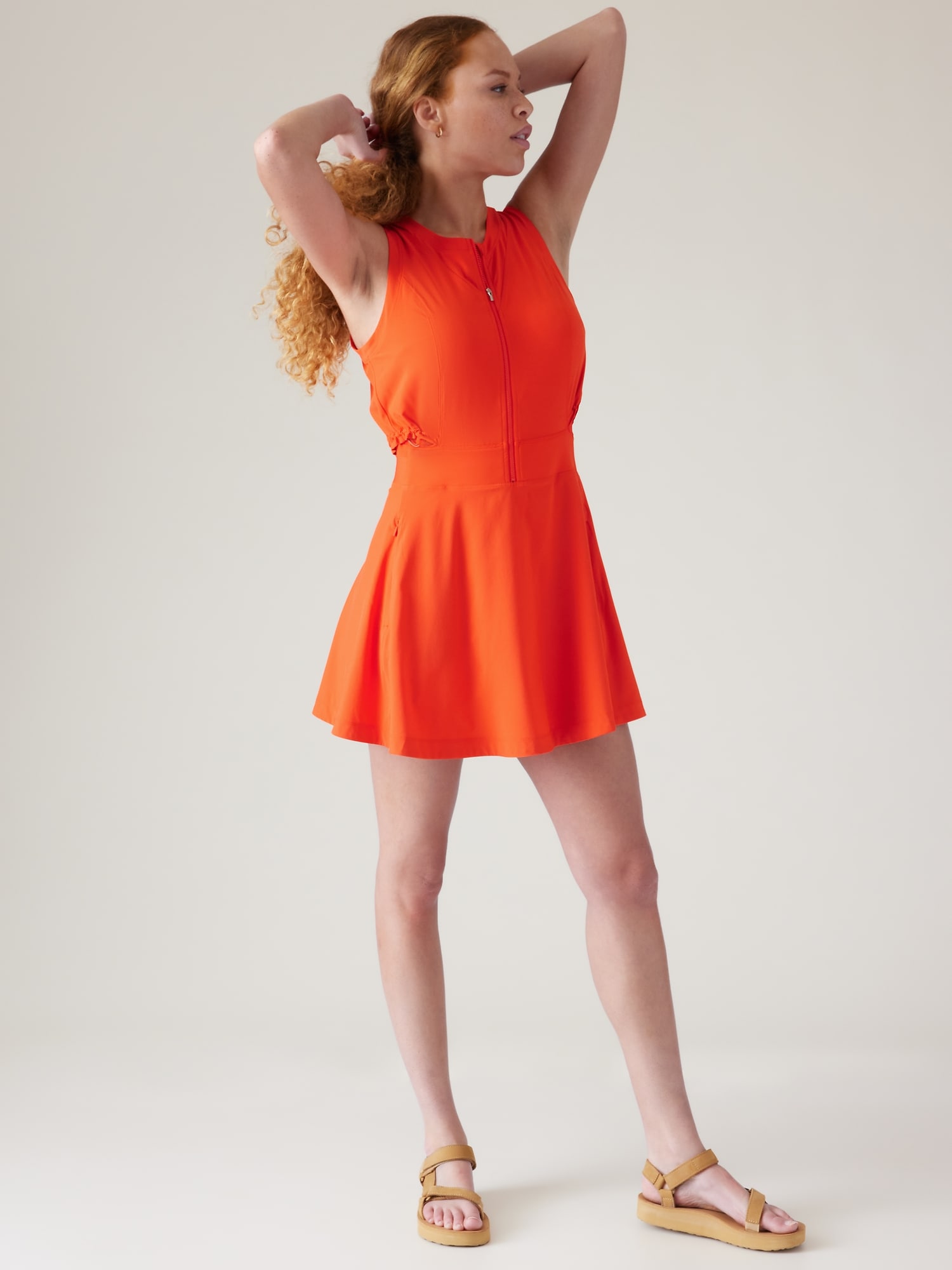 Athleta Venture Out Dress orange. 1