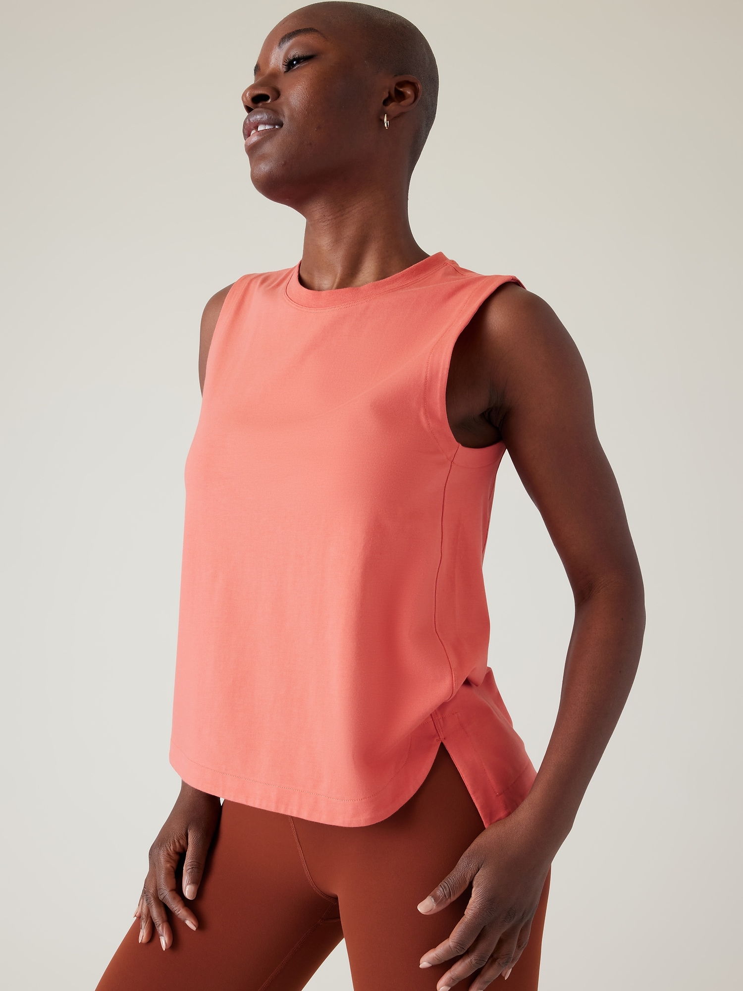 Athleta Effortless Tank orange. 1