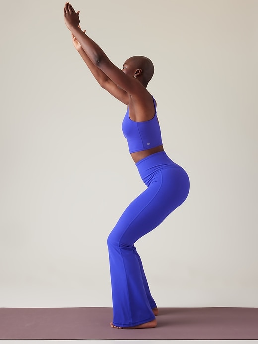 Athleta Small Tall Olive Elation Flare Pant NEW! Yoga Fitness #981683