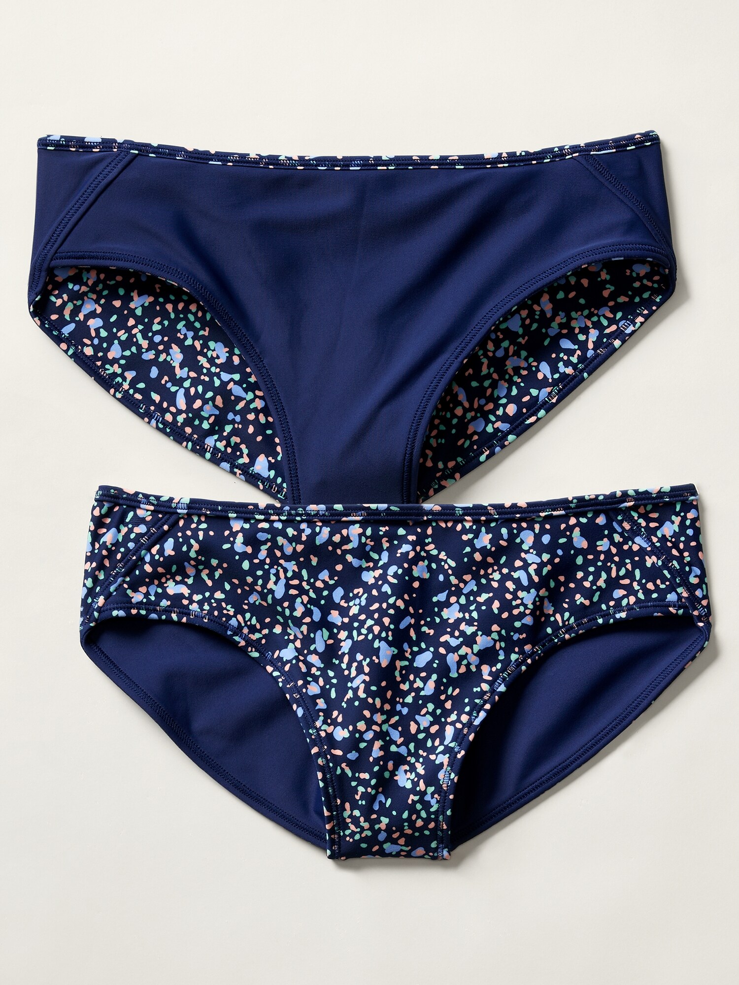 Athleta Girl Reversible Bikini Bottom blue. 1