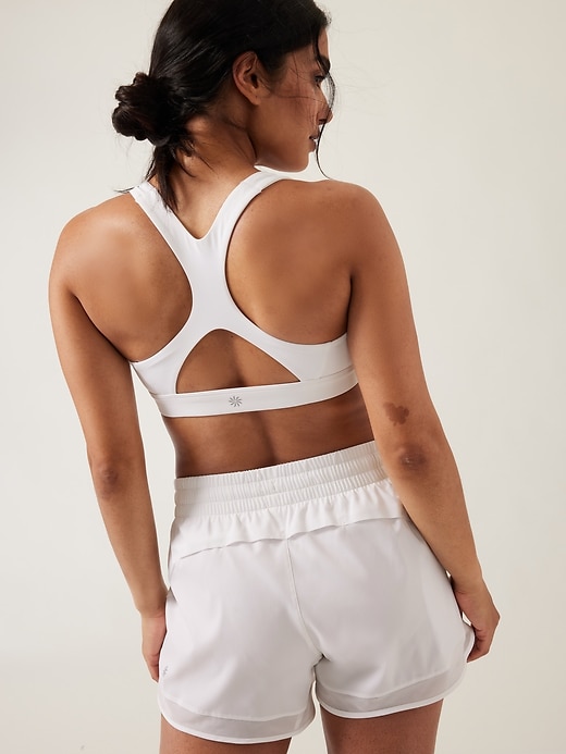 Eashery Longline Sports Bras for Women Women's Front Closure Posture Bra  Full Coverage Back Support Wireless Comfy White 46C 