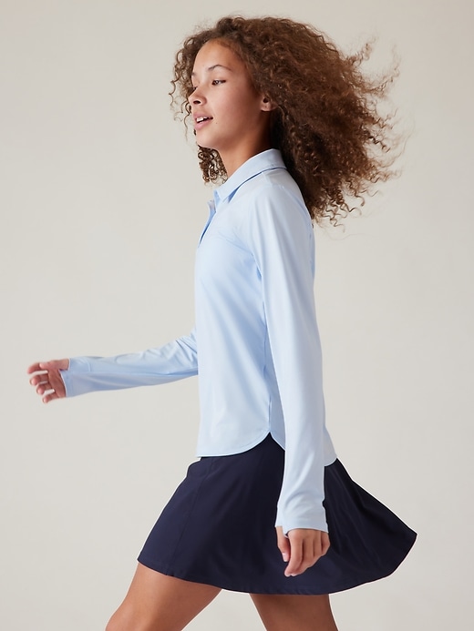Image number 4 showing, Athleta Girl School Day Long Sleeve Polo